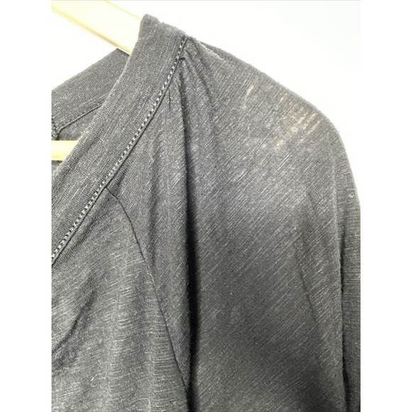 Mudd Shirt Top Juniors MEDIUM BLACK Knit Short Sleeve Cinched Bottom - Picture 4 of 6